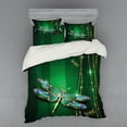 thumbnail image 1 of Ambesonne Dragonfly Bedding Set 4 Pcs, Vivid Gemstone, Queen, Emerald Multicolor, 1 of 3
