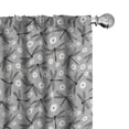 thumbnail image 1 of Ambesonne Dragonfly Curtains, Daisy Flowers Spring Art, Pair of 28"x95", Grey White and Caramel, 1 of 4
