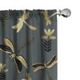 thumbnail image 1 of Ambesonne Dragonfly Curtains, Demoiselle Silhouettes, Pair of 28"x63", Grey Teal Sand Brown, 1 of 5