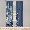 thumbnail image 1 of Ambesonne Dragonfly Curtains, Wildflowers Pattern Art, Pair of 28"x63", Slate Blue, 1 of 2