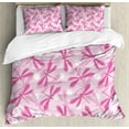 thumbnail image 1 of Ambesonne Dragonfly Duvet Cover Set, Vibrant Wings Insect, 2-Calking, Pale Pink Fuchsia, 1 of 7