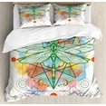 thumbnail image 1 of Ambesonne Dragonfly Duvet Cover Sets, Alchemy Occult Astrology, 2-Queen, White and Multicolor, 1 of 7