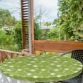thumbnail image 1 of Ambesonne Dragonfly Fitted Round Tablecloth, Dandelion Sketchy, 40"- 44" Diameter, Lime Green Cream, 1 of 5