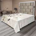 thumbnail image 1 of Ambesonne Dragonfly Flat Sheet, Seasonal Flourish, Full Size, Eggshell Brown, 1 of 1