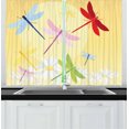 thumbnail image 1 of Ambesonne Dragonfly Kitchen Curtains, Flower Field and Sun, 55"x39", Multicolor, 1 of 2