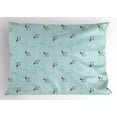 thumbnail image 1 of Ambesonne Dragonfly Pillow Sham, Hand Drawn Lines, 26" X 20", Pale Blue Purple, 1 of 2