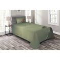 thumbnail image 1 of Ambesonne Dragonfly Quilted Bedspread Set 2 Pcs, Lotus Blooms Tones, Twin Size, Red Reseda Green, 1 of 3