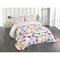 thumbnail image 1 of Ambesonne Dragonfly Quilted Bedspread Set 3 Pcs, Animals Flora, Queen Size, Multicolor, 1 of 5
