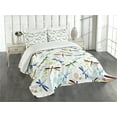 thumbnail image 1 of Ambesonne Dragonfly Quilted Bedspread Set 3 Pcs, Colorful Bubble Shape, Queen Size, Multicolor, 1 of 5