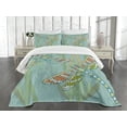thumbnail image 1 of Ambesonne Dragonfly Quilted Bedspread Set 3 Pcs, Insects Nature Exotic, Queen Size, Almond Green, 1 of 5