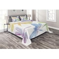 thumbnail image 1 of Ambesonne Dragonfly Quilted Coverlet 3 Pcs, Watercolor Winged Bug, Queen Size, Multicolor, 1 of 4
