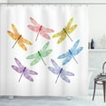 thumbnail image 1 of Ambesonne Dragonfly Shower Curtain, Fantasy Bugs Pattern, 69"Wx70"L, Multicolor, 1 of 3