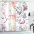 thumbnail image 1 of Ambesonne Dragonfly Shower Curtain, Hibiscus Moth Ornate, 69"Wx70"L, Multicolor, 1 of 5