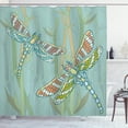 thumbnail image 1 of Ambesonne Dragonfly Shower Curtain, Insects Nature Exotic, 69"Wx70"L, Almond Green, 1 of 3