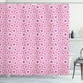 thumbnail image 1 of Ambesonne Dragonfly Shower Curtain, Petals with Bugs, 69"Wx84"L, Pale Pink Purple, 1 of 3