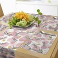 thumbnail image 1 of Ambesonne Dragonfly Table Runner & Placemats, Watercolor Rounds Insect, Placemat 4 pcs + Runner 16"x90", Pale Pink Mustard White, 1 of 2