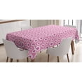 thumbnail image 1 of Ambesonne Dragonfly Tablecloth Rectangular Table Cover, Petals with Bugs, 60"x90", Pale Pink Purple, 1 of 4