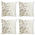 thumbnail image 1 of Ambesonne Dragonfly Throw Pillow Cover 4 Pack, Seasonal Flourish, 24", Eggshell Brown, 1 of 2