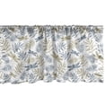 thumbnail image 1 of Ambesonne Dragonfly Window Valance, Fall Foliage and Insects, 42" x 18", Slate Blue Khaki White, 1 of 3