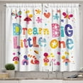 thumbnail image 1 of Ambesonne Dream Kitchen Curtains, Little Words Composition, 55"x39", Multicolor, 1 of 3