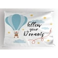 thumbnail image 1 of Ambesonne Dream Pillow Sham, Hot Air Balloon Stars Clouds, 36" X 20", Multicolor, 1 of 2