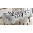 thumbnail image 1 of Ambesonne Dream Tablecloth Rectangular Table Cover, Chase Your Dreams, 60"x84", Black and White, 1 of 4