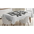 thumbnail image 1 of Ambesonne Dream Tablecloth Rectangular Table Cover, Love Laugh Dream Calligraphy, 60"x90", Black and White, 1 of 4