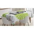 thumbnail image 1 of Ambesonne Dream Tablecloth Rectangular Table Cover, Phrase with Monstera Leaves, 60"x84", Multicolor, 1 of 4