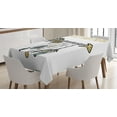 thumbnail image 1 of Ambesonne Dream Tablecloth Rectangular Table Cover, Tribal Arrow with Feathers, 60"x90", Sand Brown Blue Grey, 1 of 4