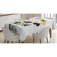 thumbnail image 1 of Ambesonne Dream Tablecloth Rectangular Table Cover, Unicorn in the Sky with Stars, 60"x84", Pink Black Earth Yellow, 1 of 4