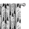 thumbnail image 1 of Ambesonne Dreamcatcher 4-Panel Curtains, Art Ethnic Feathers, 56"x84", Pale Taupe Charcoal Grey, 1 of 1