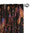 thumbnail image 1 of Ambesonne Dreamcatchers Curtains, Boho Night Inspired, Pair of 28"x95", Black and Multicolor, 1 of 1