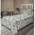 thumbnail image 1 of Ambesonne Dreamcatchers Fitted & Flat Sheet with Sham 3 Pcs Set, Ethnic Boho Neutral, Twin, Pale Teal and Peacock Green, 1 of 1