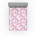 thumbnail image 1 of Ambesonne Dreamy Floral Fitted Sheet, Soft Colors Leafy Art, Queen Size, Pastel Pink Grey Pink, 1 of 5