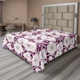 thumbnail image 1 of Ambesonne Dreamy Floral Flat Bedding Sheet Soft Top Sheet, Flowers Jumble Leaves, Full, Pastel Purple Plum Ivory, 1 of 1