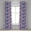 thumbnail image 1 of Ambesonne Dreamy Floral Grommet Curtain, Leafy Tulip Pattern, 50"x108", Pale Fuchsia Indigo, 1 of 1