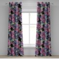 thumbnail image 1 of Ambesonne Dreamy Flowers Grommet Curtain, Dreamy Floral Botany, 50"x84", Pale Fuchsia Seafoam Rose, 1 of 1