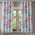 thumbnail image 1 of Ambesonne Dreamy Roses Grommet Curtain, Fantasy Concept Floral, 50"x60", Pastel Pink Soft Blue, 1 of 1