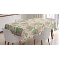 thumbnail image 1 of Ambesonne Duck Tablecloth Rectangular Table Cover, Lotus Flower Pond Lily, 52"x70", Pink Green and White, 1 of 4