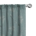 thumbnail image 1 of Ambesonne Dusty Blue 4-Panel Curtains, Vintage Nostalgic Floral, 56"x63", Cadet Blue and Grey Teal, 1 of 4