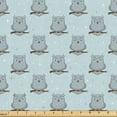 thumbnail image 1 of Ambesonne Dusty Blue Fabric by the Yard Upholstery, Design for Owl Lover, 3 Yards, Pale Cadet Blue Umber, 1 of 1