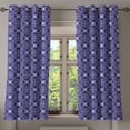 thumbnail image 1 of Ambesonne Dutch Grommet Curtain, Ornate Floral Swirls, 50" x 63", Indigo and White, 1 of 6