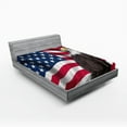 thumbnail image 1 of Ambesonne Eagle Fitted Sheet 2 Pcs Set, Patriotic America, King, Multicolor, 1 of 3