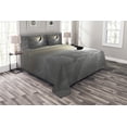thumbnail image 1 of Ambesonne Eagle Quilted Bedspread Set 3 Pcs, Sublime Creature Clouds, Queen Size, Pale Yellow Pale Grey, 1 of 3