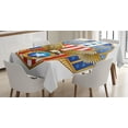 thumbnail image 1 of Ambesonne Eagle Tablecloth Rectangular Table Cover, Freedom Flag, 52"x70", Multicolor, 1 of 4