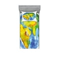 thumbnail image 1 of Ambesonne Earth Fitted Sheet & Pillow Sham Set, Globe of Earth Watercolors, Twinxl, Pale Blue Green Yellow, 1 of 2