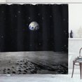thumbnail image 1 of Ambesonne Earth Shower Curtain, Planet Earth from Moon, 69"Wx70"L, Black Grey Blue, 1 of 3