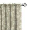 thumbnail image 1 of Ambesonne Earth Tones Window Curtains, Flourish Rose Petal, Each 28" W x 95" L, Cream Tan, 1 of 4