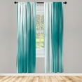 thumbnail image 1 of Ambesonne Earth Tones Curtains, Abstract Modern Ombre, Pair of 28"x95", Dark Seafoam, 1 of 2