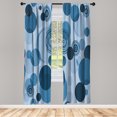 thumbnail image 1 of Ambesonne Earth Tones Curtains, Abstract Pastel Pattern, Pair of 28"x84", Dark Sky, 1 of 2